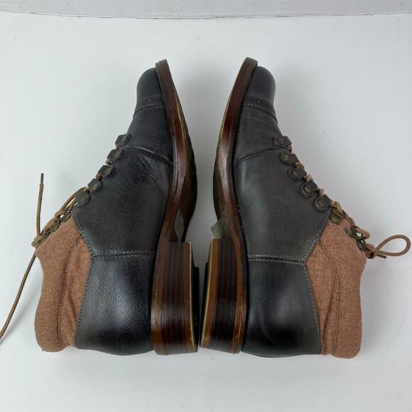 Kensie Sz 8.5 Sissel Brown Distressed Lace-up Oxford Ankle Booties Academia - Picture 11 of 16